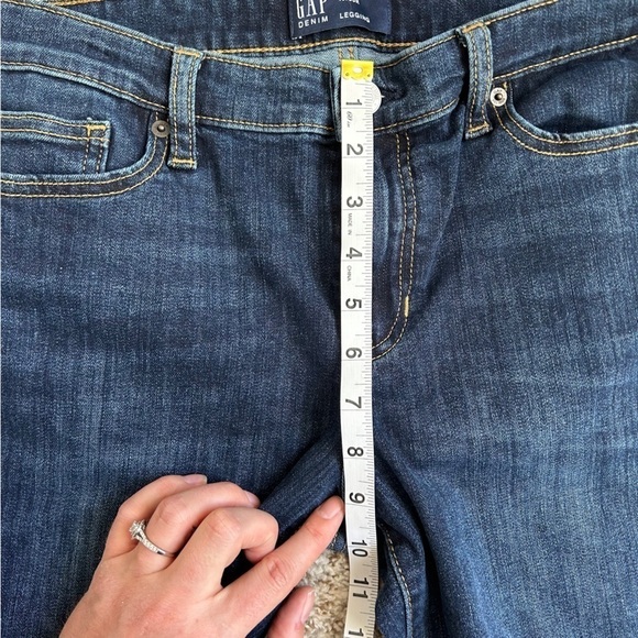 Gap Denim Legging Dark Wash Distressed Skinny Jeans Stretch Casual Size 10 30 - Picture 6 of 7